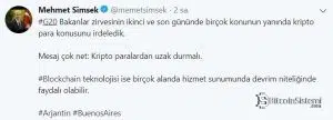 Mehmet Şimsek'in Twitter'de Paylaştığı Yazı