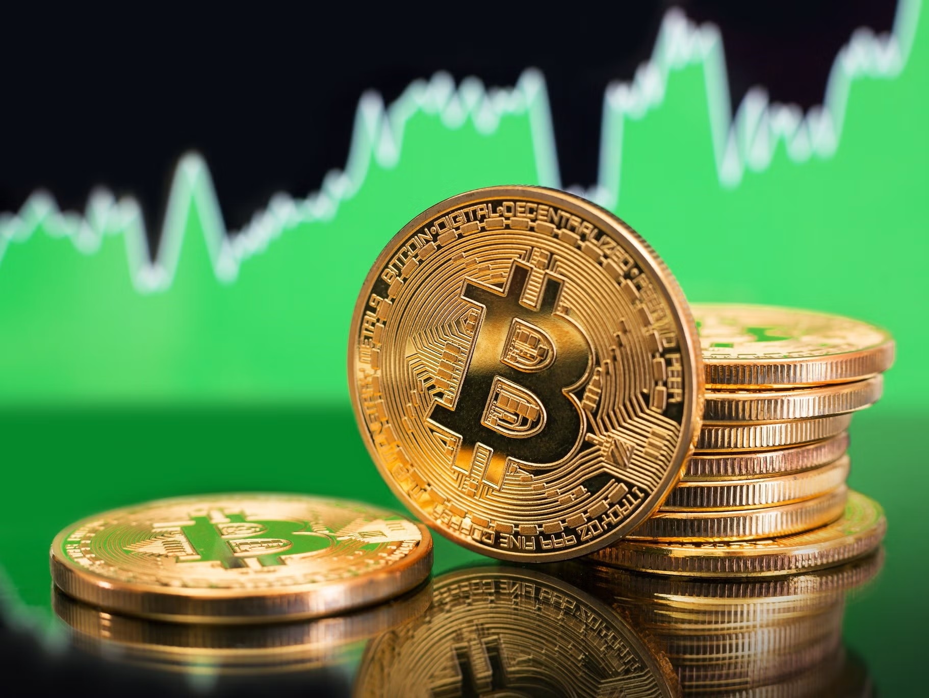 Bitcoin BTC Green Rise