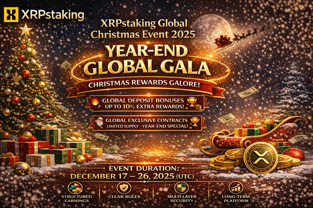 XRPstaking Küresel Noel Etkinliği 2025: Yıl Sonu Küresel Gala – Bolca Noel Ödülü!